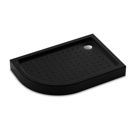 Душевой поддон (100х80) Veconi Tezeo stone TZ55RB-10080-C5 черный/правый