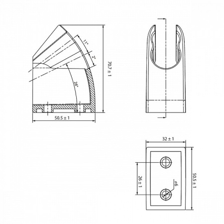 Держатель для лейки бронза  IDDIS (060BP00I53)