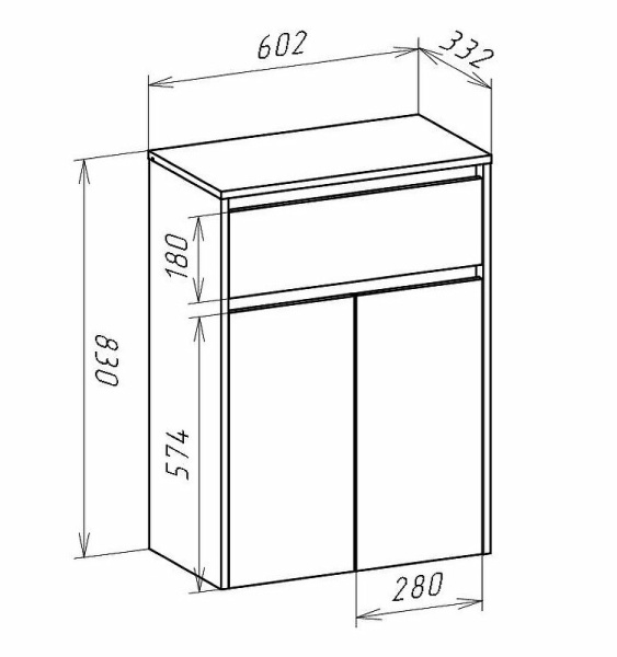 Комод Bellezza Бруно 60 4632209090498