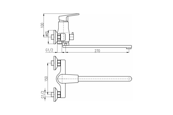 Смеситель для ванны Rav Slezak Colorado CO253.5/1