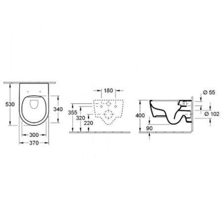 Унитаз подвесной безободковый Villeroy & Boch Avento 5656HR01