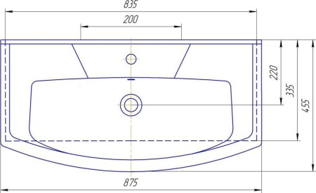 Раковина (87,5х45,5) Corozo Элеганс 85 SD-00000505