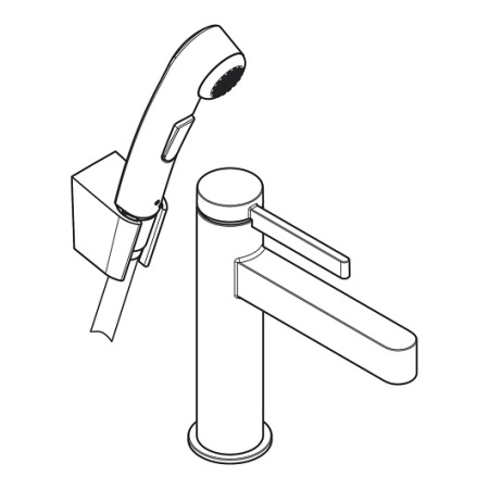 Смеситель для раковины с гигиеническим душем Hansgrohe Finoris 76210000 хром 