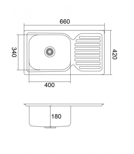 Кухонная мойка (66х42) EMAR 6642