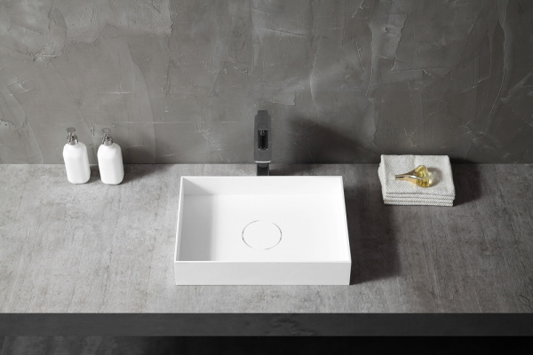 Раковина накладная ABBER Stein AS2621 белая матовая