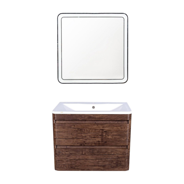 Тумба под раковину подвесная Style Line Атлантика СС-00002205 коричневый