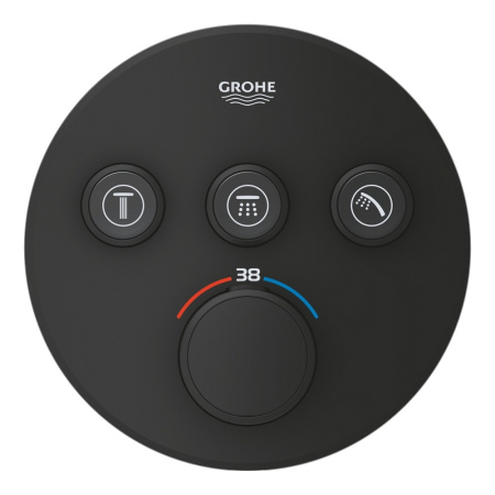 Термостат для ванны на 3 источника Grohe SmartControl 29508KF0 (черный матовый)