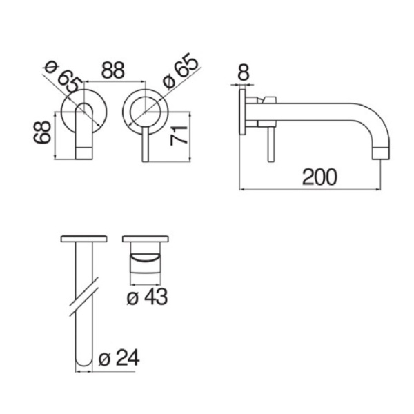 Смеситель для раковины Nobili Live LV00199/1WM