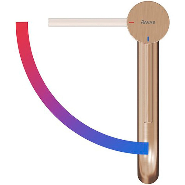 Смеситель для раковины Ravak Espirit BeCool ES 012.61RGB X070398 розовое золото