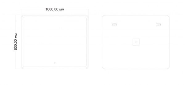 Зеркало с подсветкой Art&Max VITA AM-Vit-1000-800-DS-F