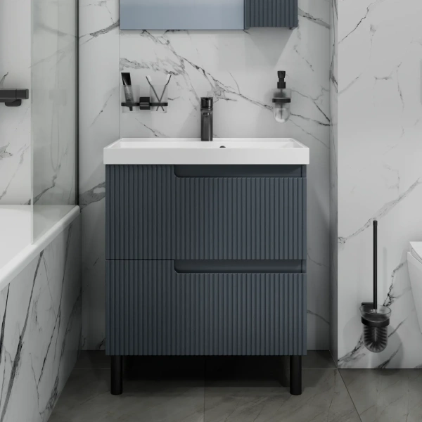 Тумба под раковину Санта Альтаир 70 700501 графит матовый