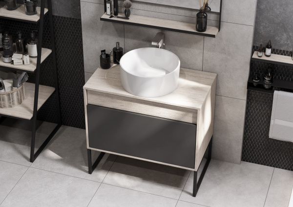 Тумба с раковиной Aquaton Лофт Урбан 80 1A2476K3LQX60