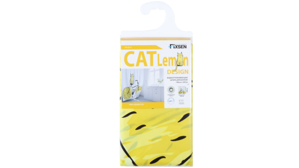 Штора для ванной Fixsen Cat FX-2515