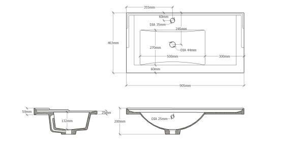 Раковина встраиваемая Onika  90 609001