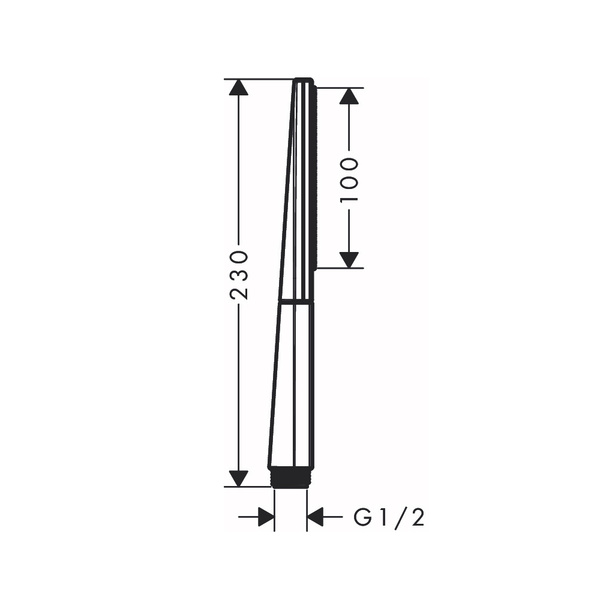 Ручной душ Hansgrohe Rainfinity 100 1jet 26866670 черный матовый
