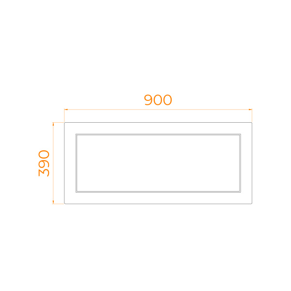Экран боковой для душевого поддона 90 см RGW NB/CL-S 16230912-90b