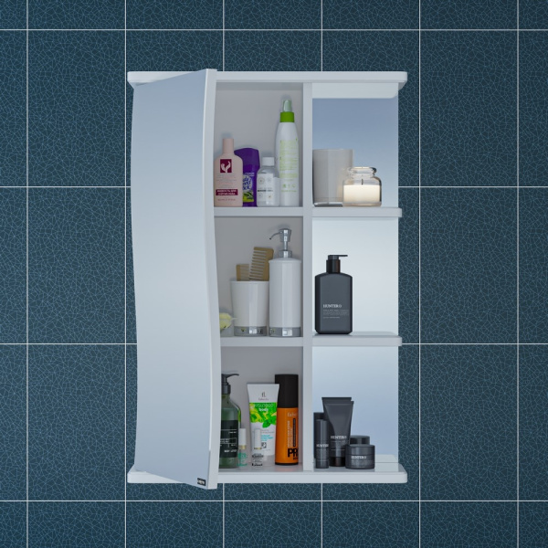 Зеркальный шкаф (50х70)  СаНта Волна 50  101005