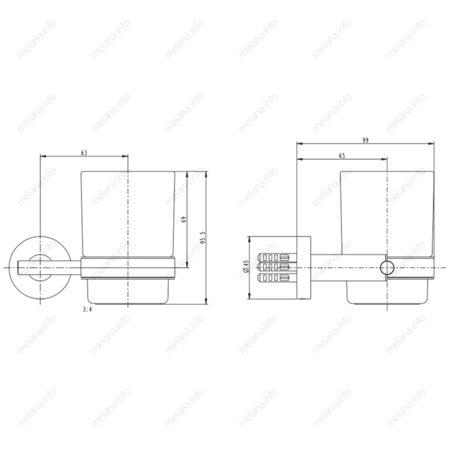 Стакан для зубных щеток Melana MLN-861010