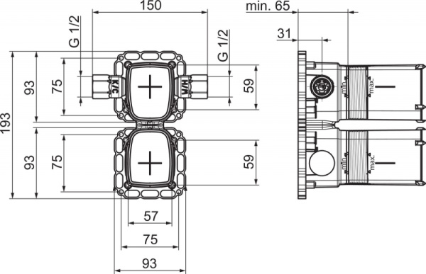 2207A Корпус смесителя для умывальника