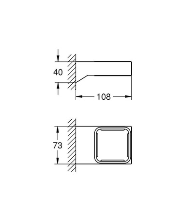 Держатель Grohe Selection Cube 102275KF00 (черный матовый)