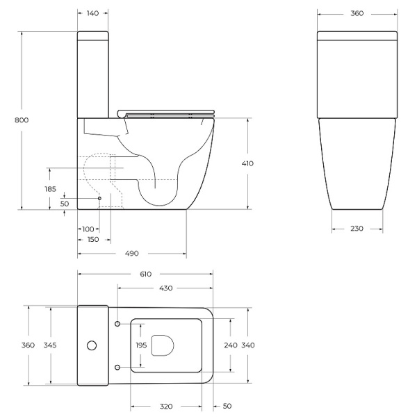 Унитаз компакт BelBagno Luce-Tor BB2197CP-TOR/SC/BB2197T