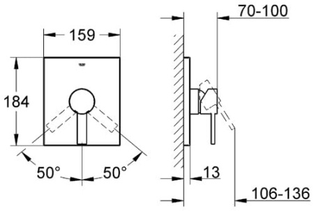 Смеситель однорычажный для душа Grohe Allure 19317 000 (19317000)