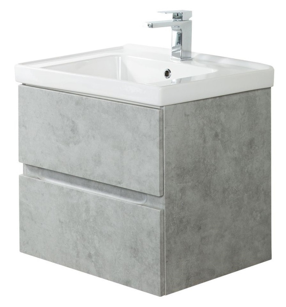 База под раковину напольная Art&max AM-Techno-600-2C-SO-LS935 Бетон лофт натуральный