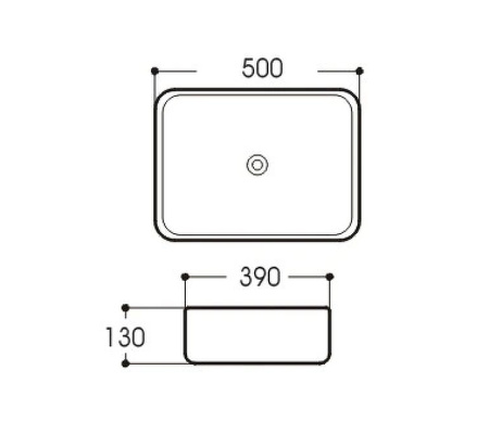 Раковина накладная (50х39) Aquatek Вега AQ5515-MW