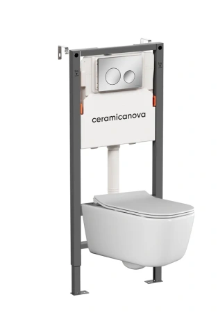 Комплект унитаза с инсталляцией Ceramicanova Balance/New day CN3005_121001CH