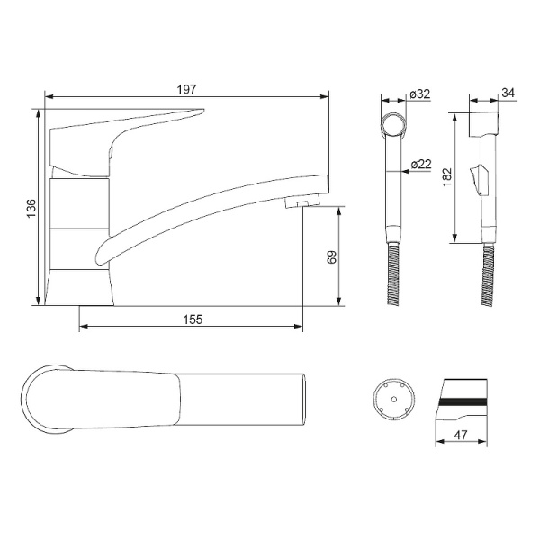 Смеситель для раковины Damixa Jupiter 770230001