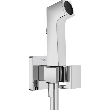 Гигиенический душ с запорным вентилем Hansgrohe Bidette E 1jet EcoSmart+ 29231000 хром