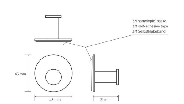 Крючок, мат Bemeta Easy 163106365