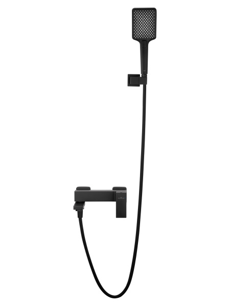 Смеситель для ванны с душем WONZON & WOGHAND CUBE, черный матовый WW-88639016-MB