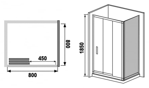Душевой угол RGW CL-30 (RGW CL-11+RGW Z-12) 04093088-51