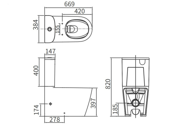 Бачок для унитаза Arrow AS8231D Бачок для унитаза Arrow AS8231D