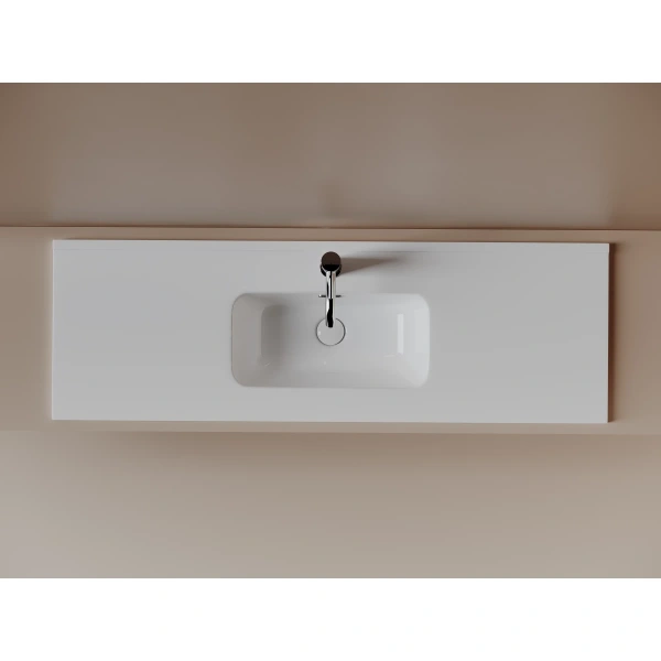 Раковина встраиваемая сверху (121х39,5) Ceramica Nova Compact CN7028