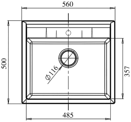 Кухонная мойка GranFest Quadro 561, Q-561 топаз