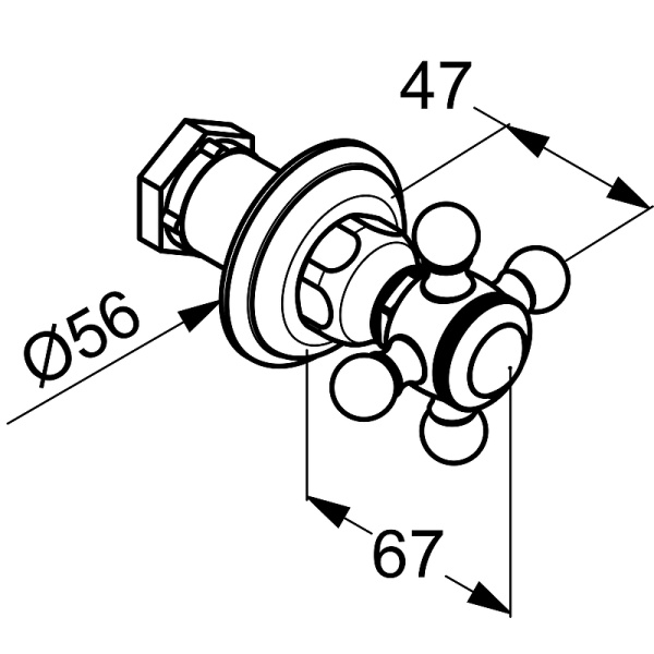 Встраиваемый вентиль Kludi Adlon/1926 518030520