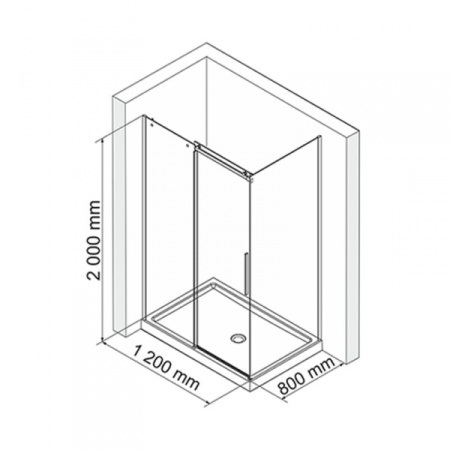 Душевой уголок (120х80) WasserKRAFT Alme 15R06