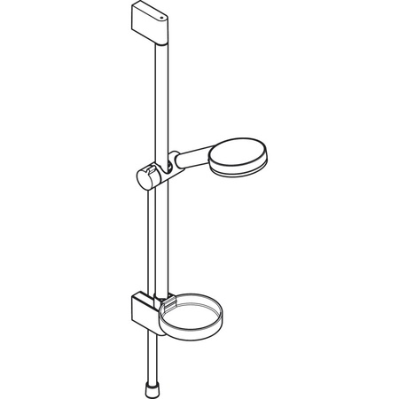 Душевой гарнитур с мыльницей Hansgrohe Crometta Vario Casetta 26553400 белый/хром