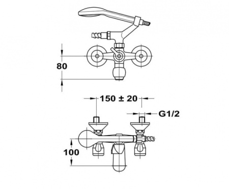 Смеситель для ванны MOFEM DIAMANT 141-0055-51