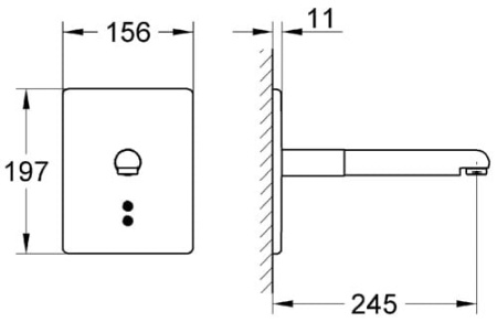 Инфракрасная электроника для раковины 230V, Grohe Europlus E 36242 SD1 (36242SD1)