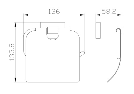 Держатель для туалетной бумаги с крышкой WONZON & WOGHAND FLAT, хром WW-9726