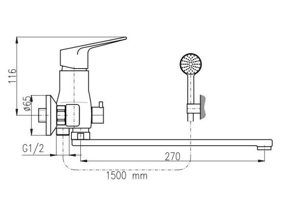 Смеситель для ванны Rav Slezak Victoria VI253.5/1