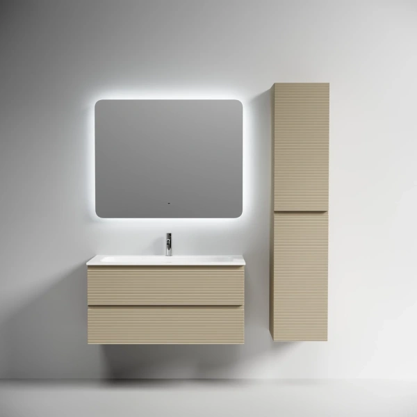 Тумба без раковины подвесная 100 см Sancos Folk FL100CP капучино матовый 