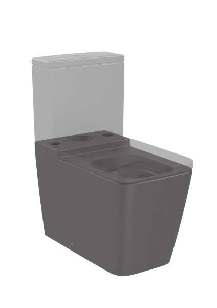 Унитаз напольный безободковый Roca Inspira Square   Rimless, BTW,  342536640 оникс