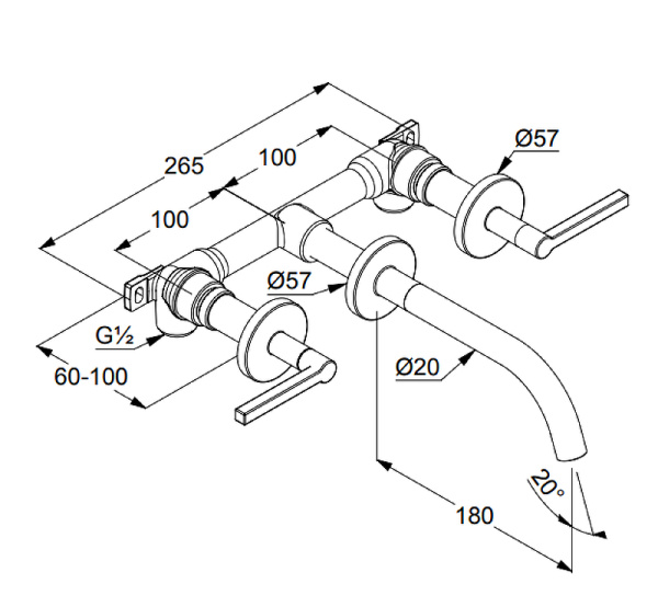Смеситель для раковины Kludi Nova Fonte 201440515