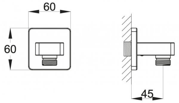 Шланговое подключение BelBagno Carin CAR-PG-CRM