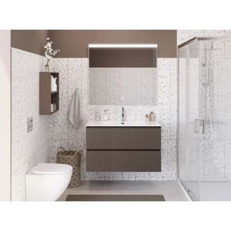 Тумба под раковину 100 BelBagno Uno UNO-MINI-1000-2C-SO-СO бежевый матовый, без раковины