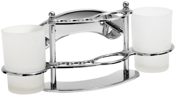 Стакан двойной стеклянный, настенный Raiber RBK-01 Стакан двойной стеклянный, настенный Raiber RBK-01